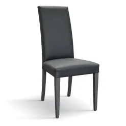 Garnero Arredamenti Sedia da pranzo imbottita in ecopelle Ikon Antracite Hot