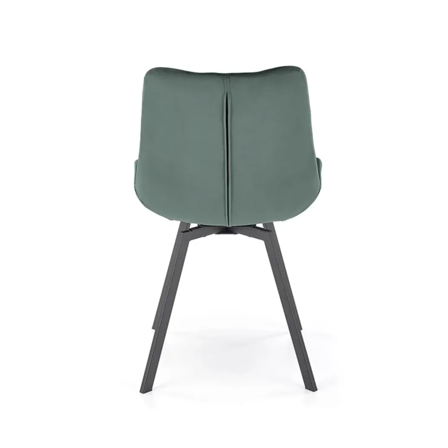 Garnero Arredamenti Sedia da pranzo imbottita in velluto scuro nero Sango Verde Best