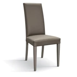 Garnero Arredamenti Sedia da pranzo imbottita in ecopelle Ikon Tortora Best