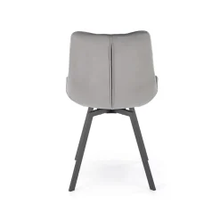 Garnero Arredamenti Sedia da pranzo imbottita in velluto nero Sango Grigio Best