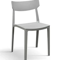 Garnero Arredamenti Sedia da pranzo impilabile moderna in polipropilene Hans Grigio Online