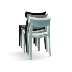 Garnero Arredamenti Sedia da pranzo impilabile moderna in polipropilene Hans Grigio Online