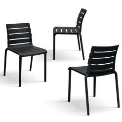 Garnero Arredamenti Sedia da pranzo impilabile moderna in polipropilene Cesca Nero Discount