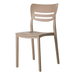 Garnero Arredamenti Sedia da pranzo impilabile moderna polipropilene Greta Tortora Best