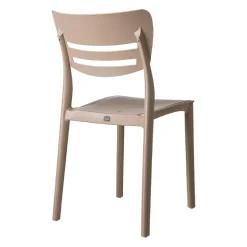 Garnero Arredamenti Sedia da pranzo impilabile moderna polipropilene Greta Tortora Best