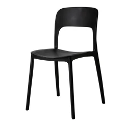 Garnero Arredamenti Sedia da pranzo impilabile moderna polipropilene nera Halyard Nero Hot