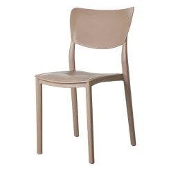 Garnero Arredamenti Sedia da pranzo impilabile polipropilene beige Tania Tortora Discount