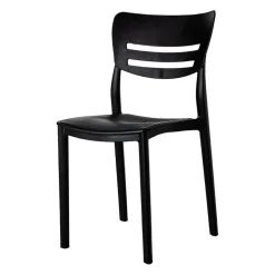 Garnero Arredamenti Sedia da pranzo impilabile moderna polipropilene Greta Nero Online