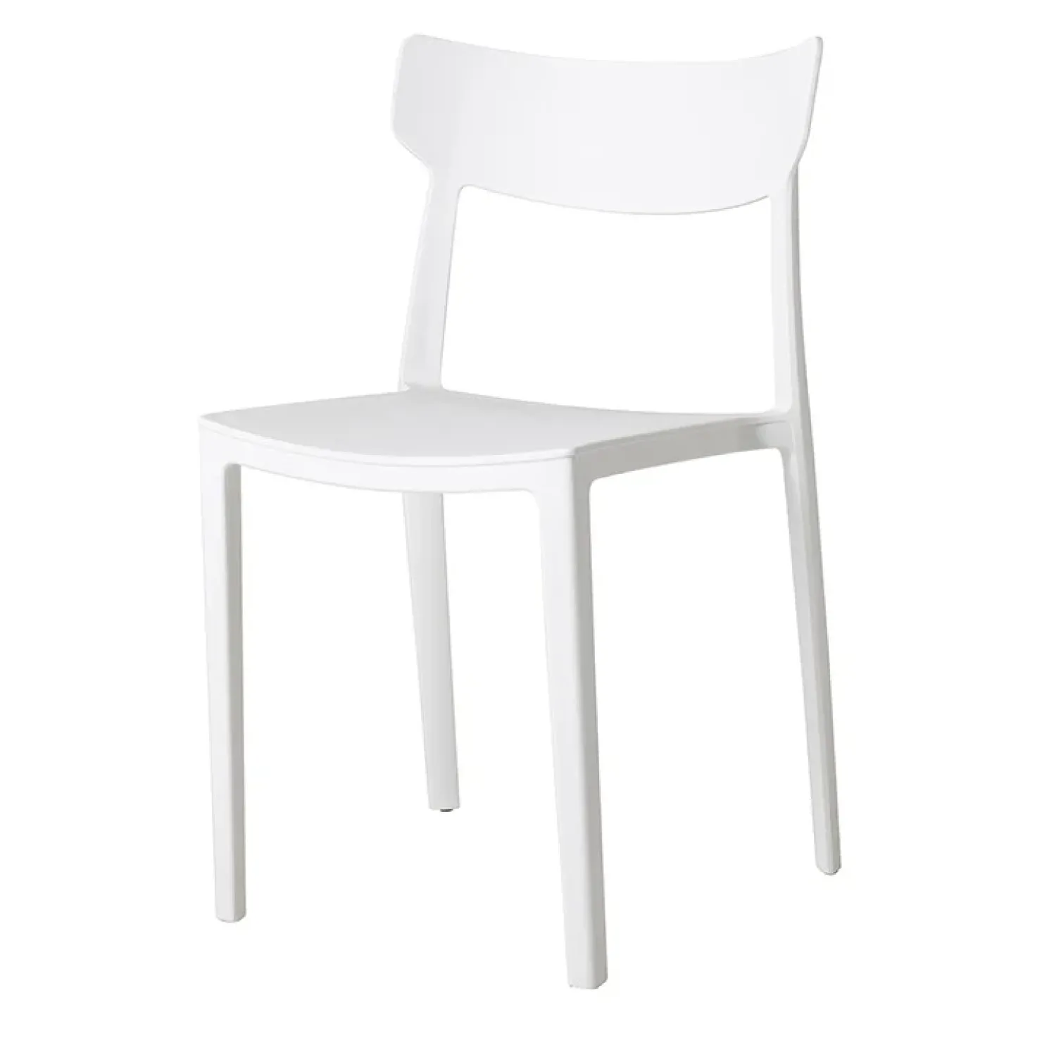 Garnero Arredamenti Sedia da pranzo impilabile moderna in polipropilene Hans Bianco Outlet