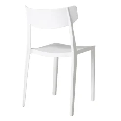 Garnero Arredamenti Sedia da pranzo impilabile moderna in polipropilene Hans Bianco Outlet