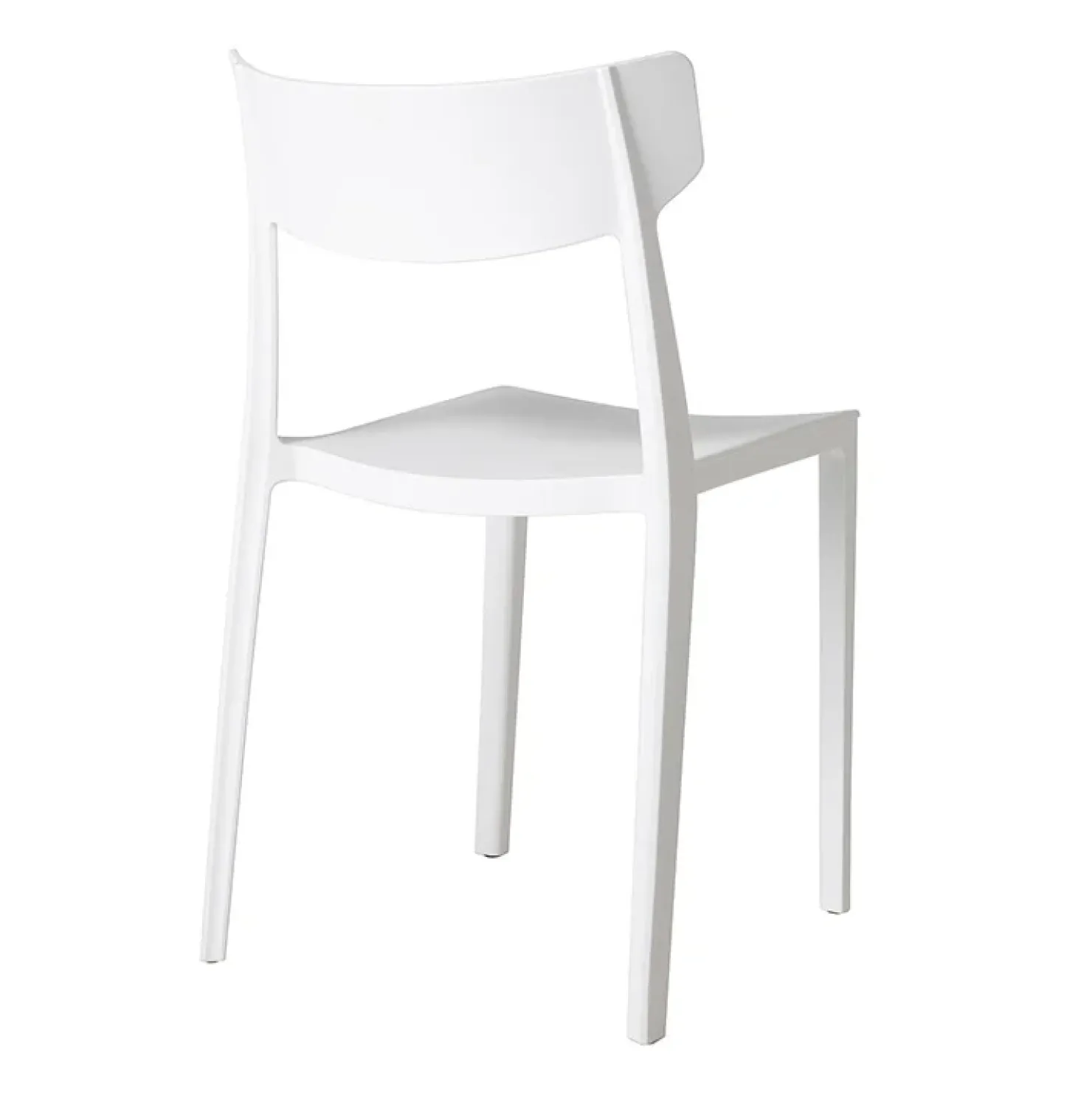 Garnero Arredamenti Sedia da pranzo impilabile moderna in polipropilene Hans Bianco Outlet