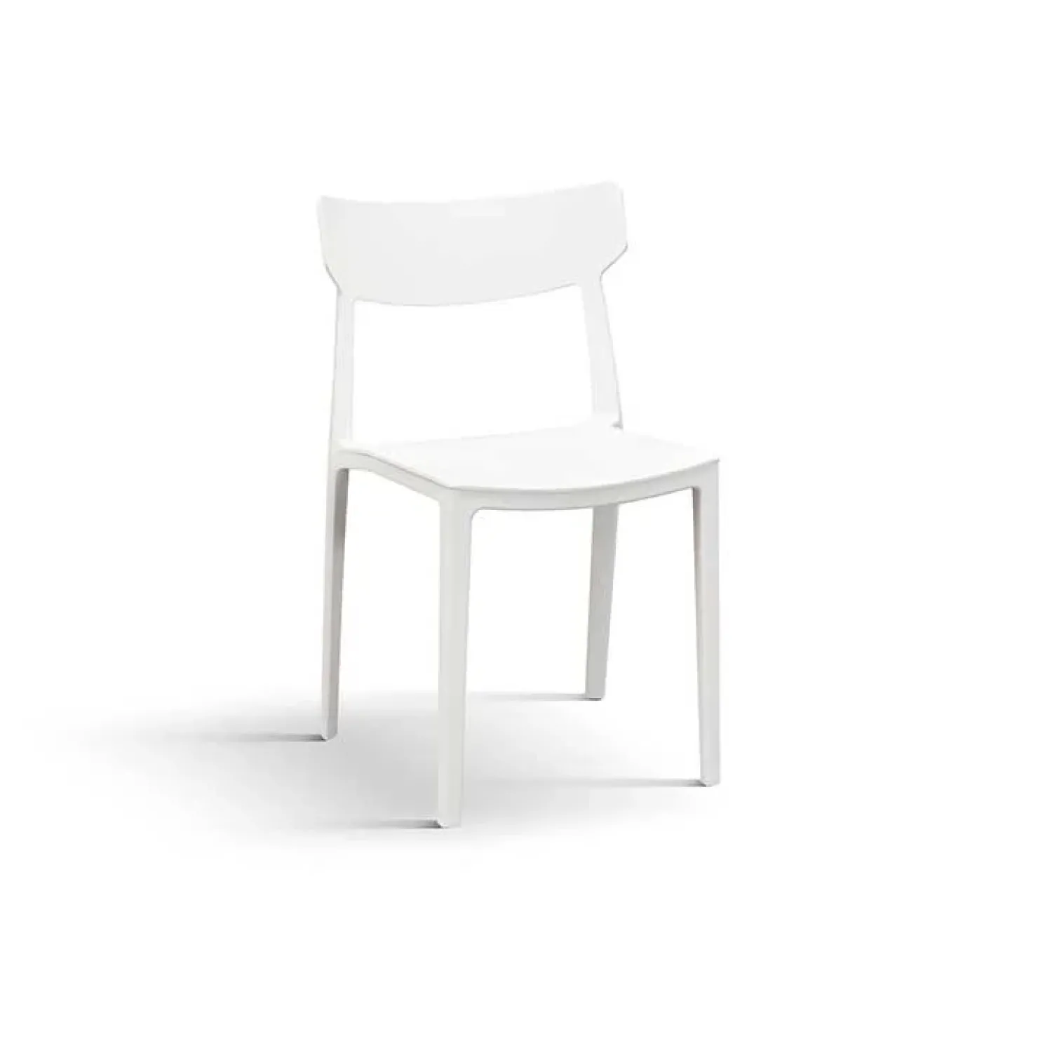 Garnero Arredamenti Sedia da pranzo impilabile moderna in polipropilene Hans Bianco Outlet