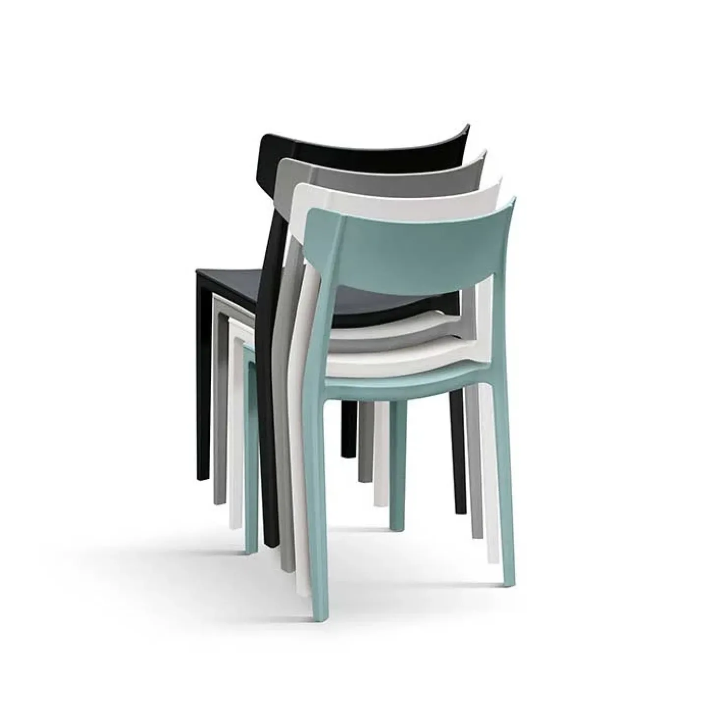 Garnero Arredamenti Sedia da pranzo impilabile moderna in polipropilene Hans Bianco Outlet