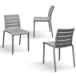 Garnero Arredamenti Sedia da pranzo impilabile moderna in polipropilene Cesca Grigio Discount