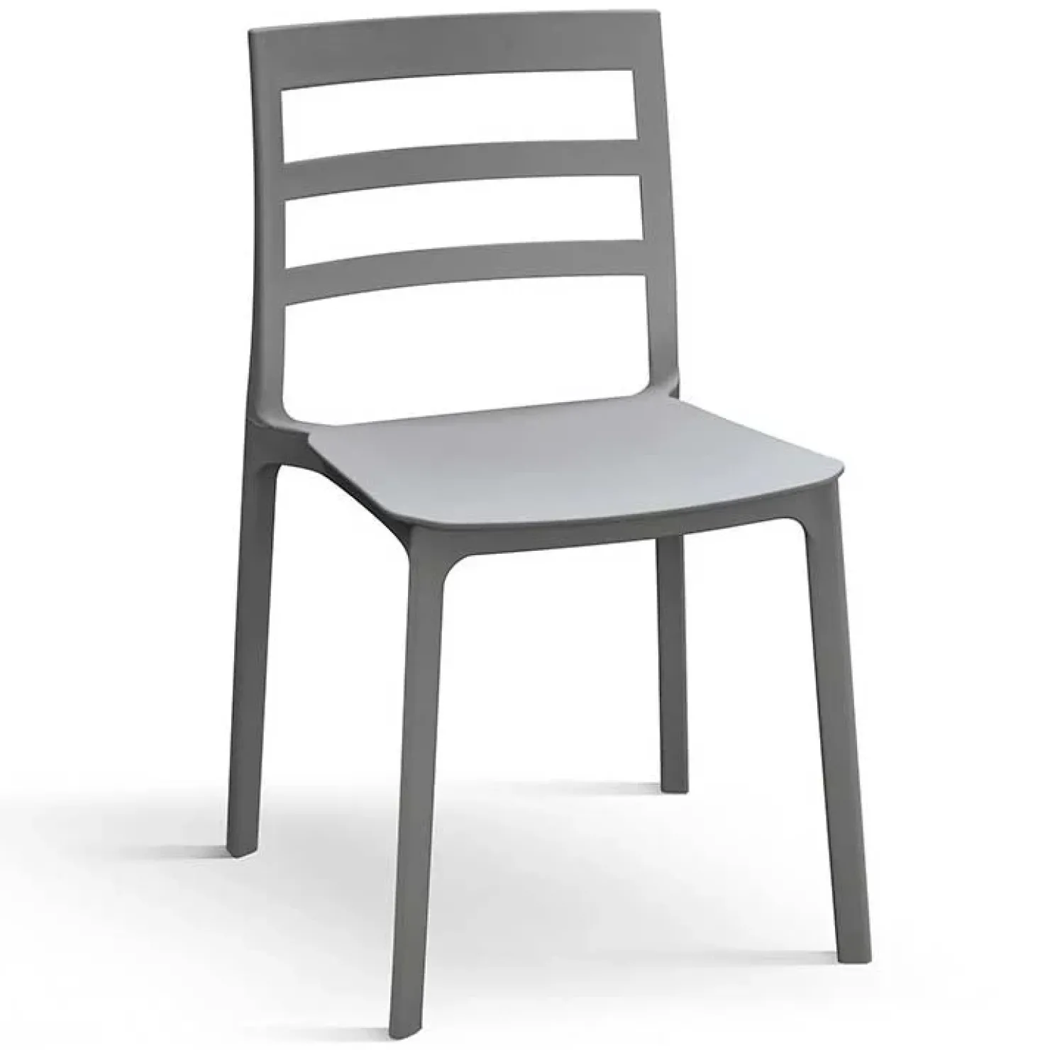 Garnero Arredamenti Sedia da pranzo impilabile moderna in polipropilene Nature Grigio Best