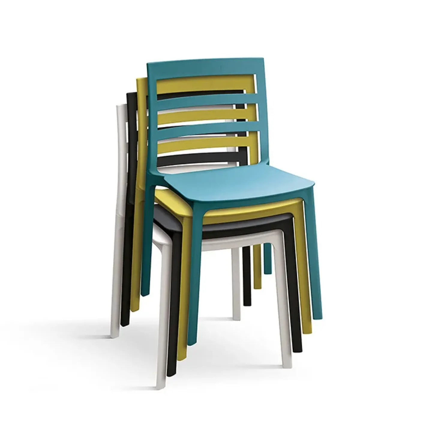 Garnero Arredamenti Sedia da pranzo impilabile moderna in polipropilene Nature Grigio Best