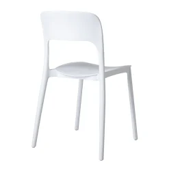 Garnero Arredamenti Sedia da pranzo impilabile moderna polipropilene bianca Halyard Bianco Outlet
