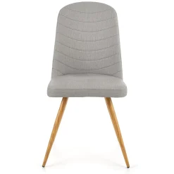 Garnero Arredamenti Sedia da pranzo in ecopelle grigia rovere miele Romea Grigio - Rovere New