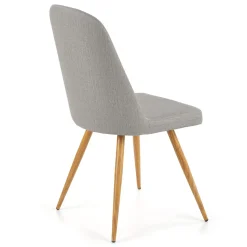 Garnero Arredamenti Sedia da pranzo in ecopelle grigia rovere miele Romea Grigio - Rovere New