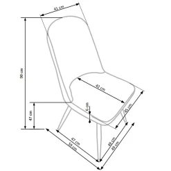 Garnero Arredamenti Sedia da pranzo in ecopelle grigia rovere miele Romea Grigio - Rovere New