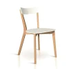 Garnero Arredamenti Sedia da pranzo in stile scandinavo rovere bianco opaco Brianna Discount