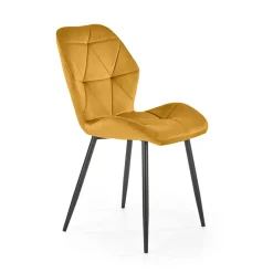 Garnero Arredamenti Sedia da pranzo in tessuto moderna nero Cotton Senape