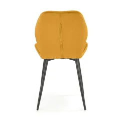 Garnero Arredamenti Sedia da pranzo in tessuto moderna nero Cotton Senape