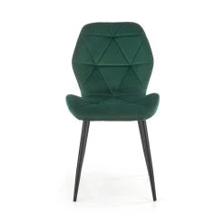 Garnero Arredamenti Sedia da pranzo in tessuto moderna scuro nero Cotton Verde