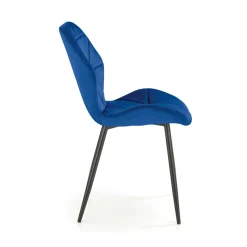 Garnero Arredamenti Sedia da pranzo in tessuto moderna nero Cotton Blu Best