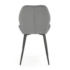 Garnero Arredamenti Sedia da pranzo in tessuto moderna nero Cotton Grigio Online