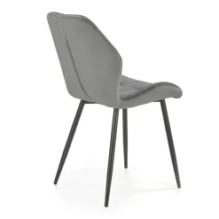 Garnero Arredamenti Sedia da pranzo in tessuto moderna nero Cotton Grigio Online