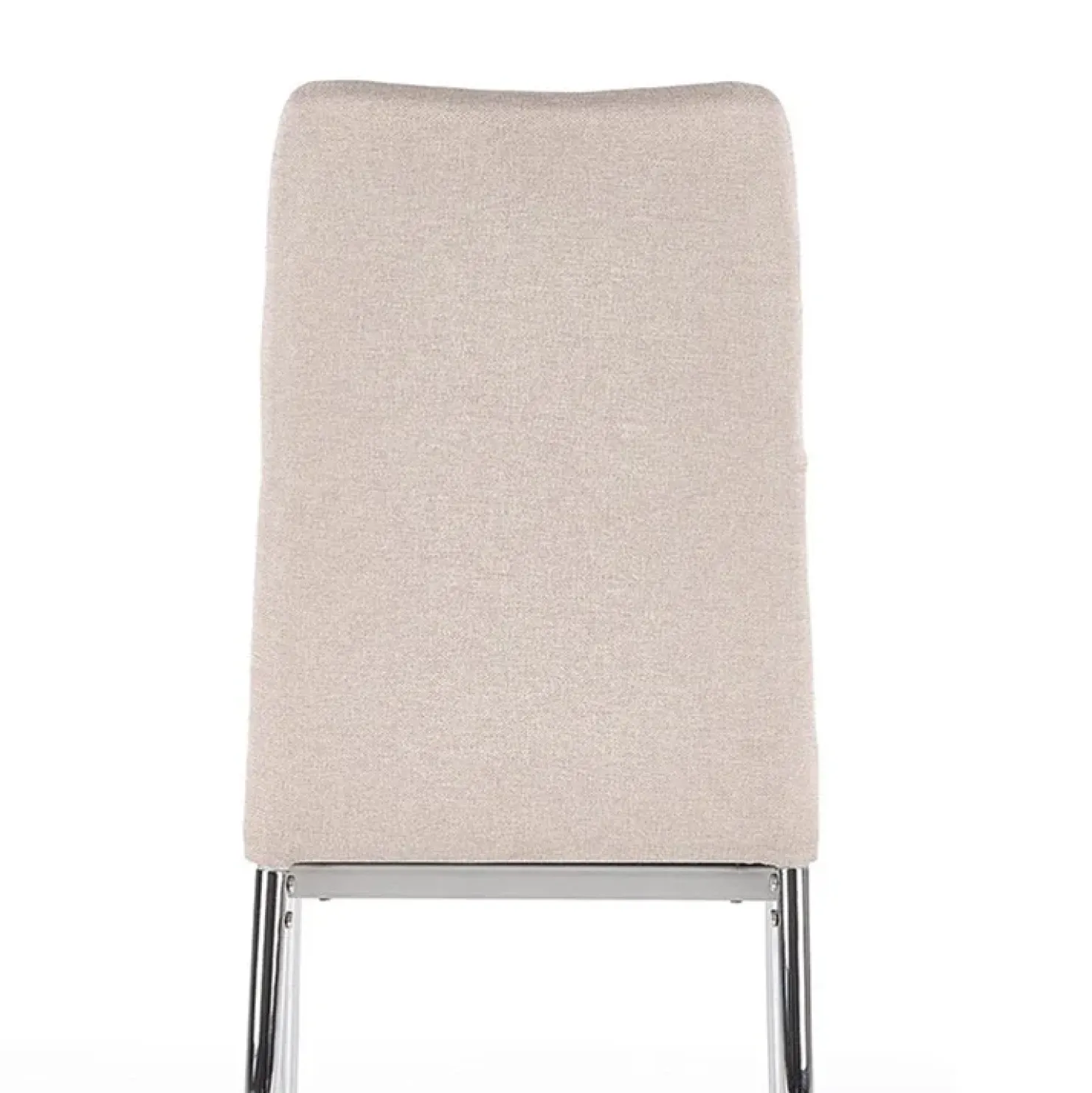 Garnero Arredamenti Sedia da pranzo in tessuto con gambe in metallo Amanda Beige Outlet