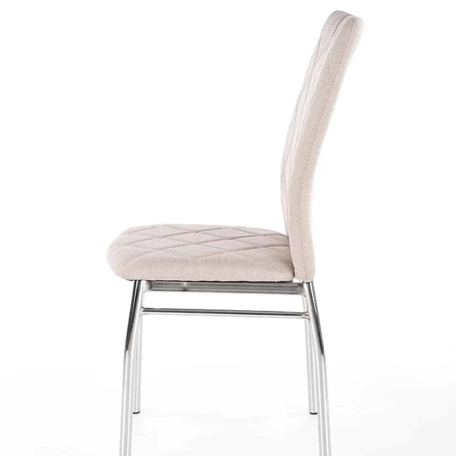 Garnero Arredamenti Sedia da pranzo in tessuto con gambe in metallo Amanda Beige Outlet