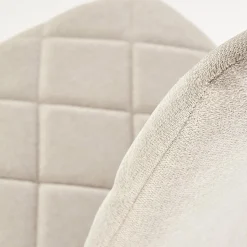 Garnero Arredamenti Sedia da pranzo in tessuto con gambe in metallo Amanda Beige Outlet