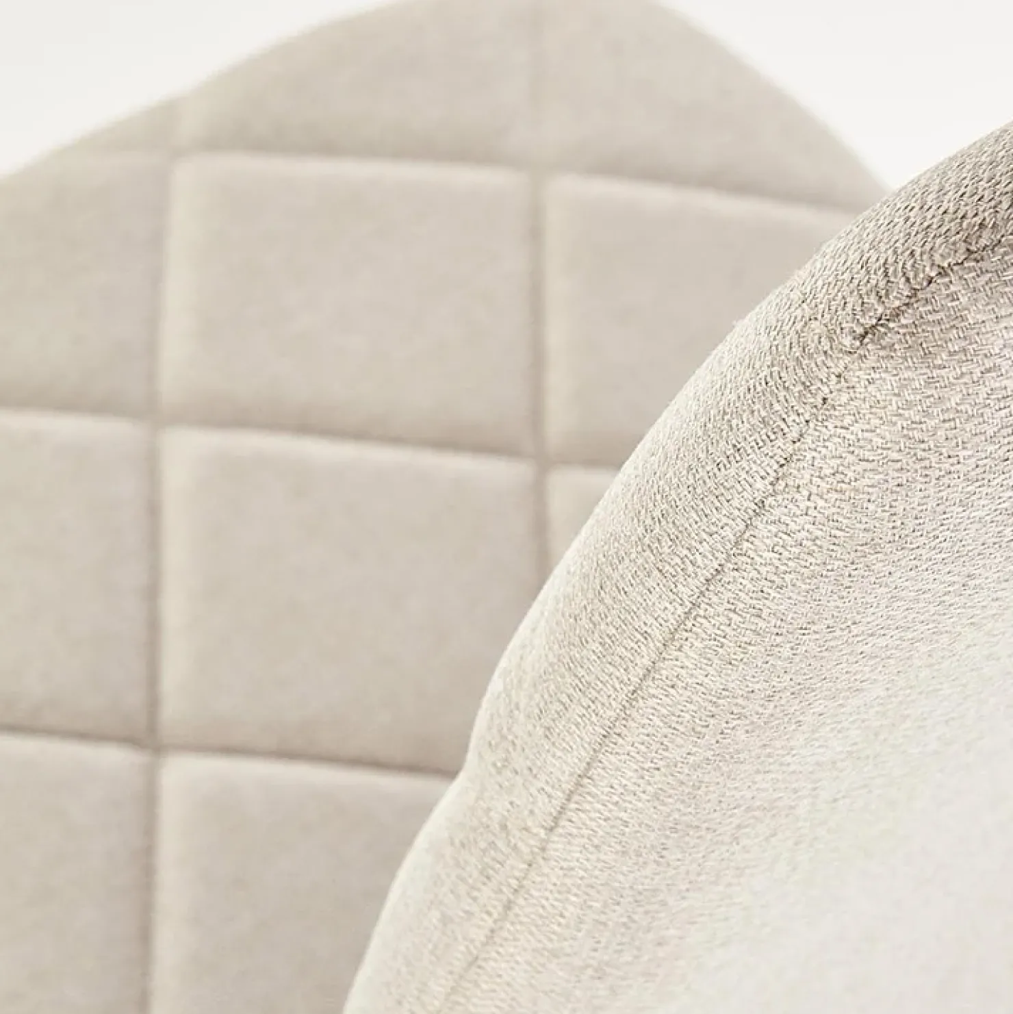 Garnero Arredamenti Sedia da pranzo in tessuto con gambe in metallo Amanda Beige Outlet