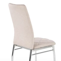 Garnero Arredamenti Sedia da pranzo in tessuto con gambe in metallo Amanda Beige Outlet