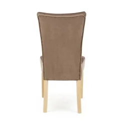 Garnero Arredamenti Sedia da pranzo in velluto rovere chiaro Vaduz Beige New