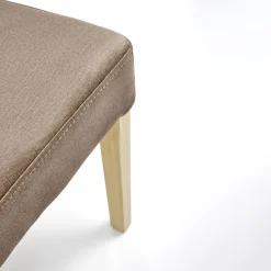 Garnero Arredamenti Sedia da pranzo in velluto rovere chiaro Vaduz Beige New