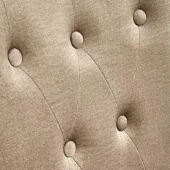 Garnero Arredamenti Sedia da pranzo in velluto rovere chiaro Vaduz Beige New