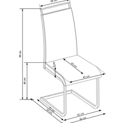 Garnero Arredamenti Sedia da pranzo moderna in ecopelle bianco e acciaio cromato Adelaide Gihome® New