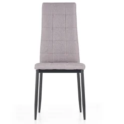 Garnero Arredamenti Sedia da pranzo moderna in tessuto grigio e metallo nero Ylenia Hot