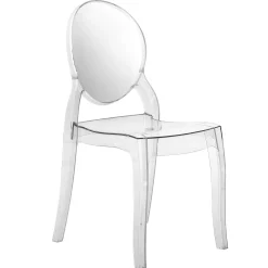 Garnero Arredamenti Sedia da pranzo policarbonato trasparente impilabile Diva Hot