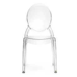 Garnero Arredamenti Sedia da pranzo policarbonato trasparente impilabile Elisabeth Gihome® Clearance