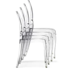 Garnero Arredamenti Sedia da pranzo policarbonato trasparente impilabile Elisabeth Gihome® Clearance