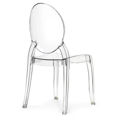 Garnero Arredamenti Sedia da pranzo policarbonato trasparente impilabile Elisabeth Gihome® Clearance