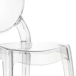 Garnero Arredamenti Sedia da pranzo policarbonato trasparente impilabile Elisabeth Gihome® Clearance