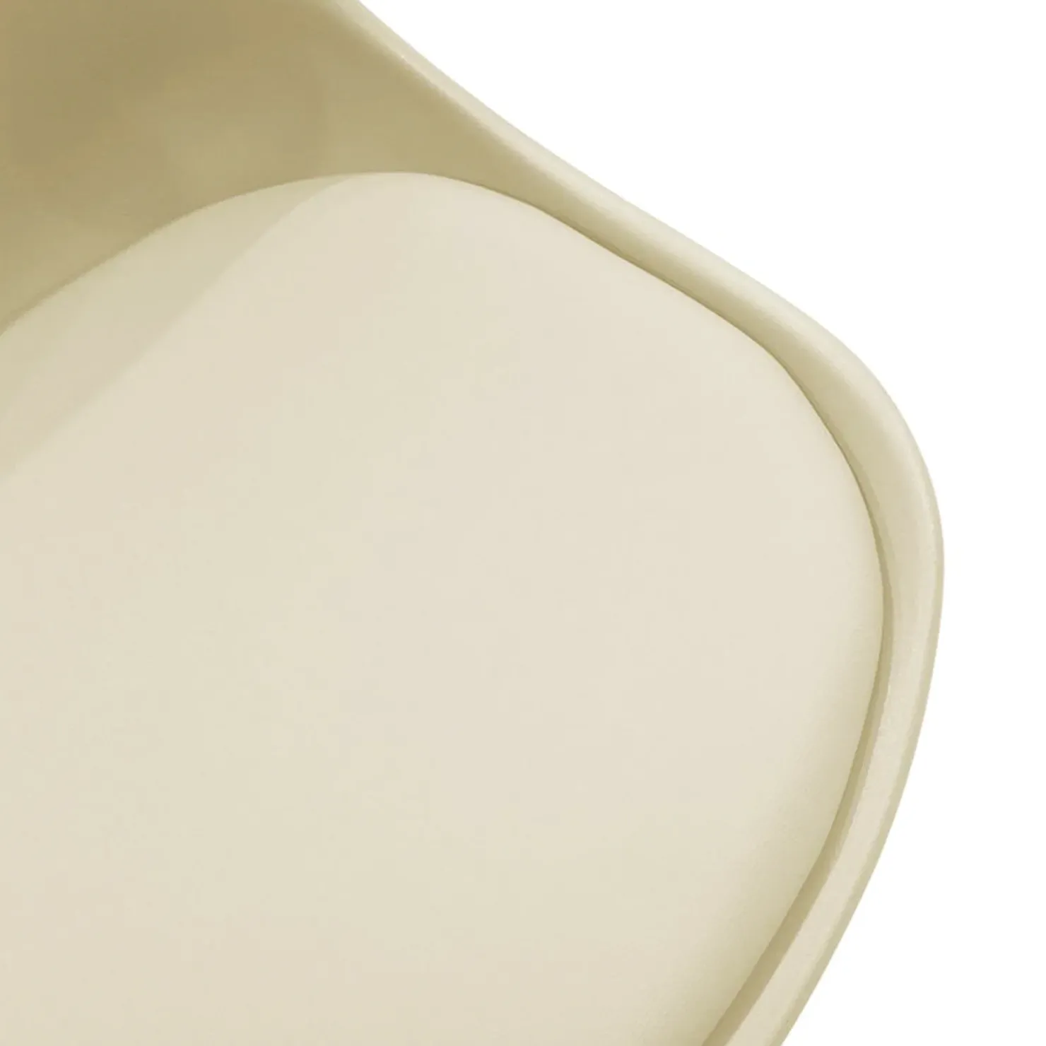 Garnero Arredamenti Sedia da pranzo stile scandinavo imbottita beige gambe legno Riccia Beige - Rovere Best