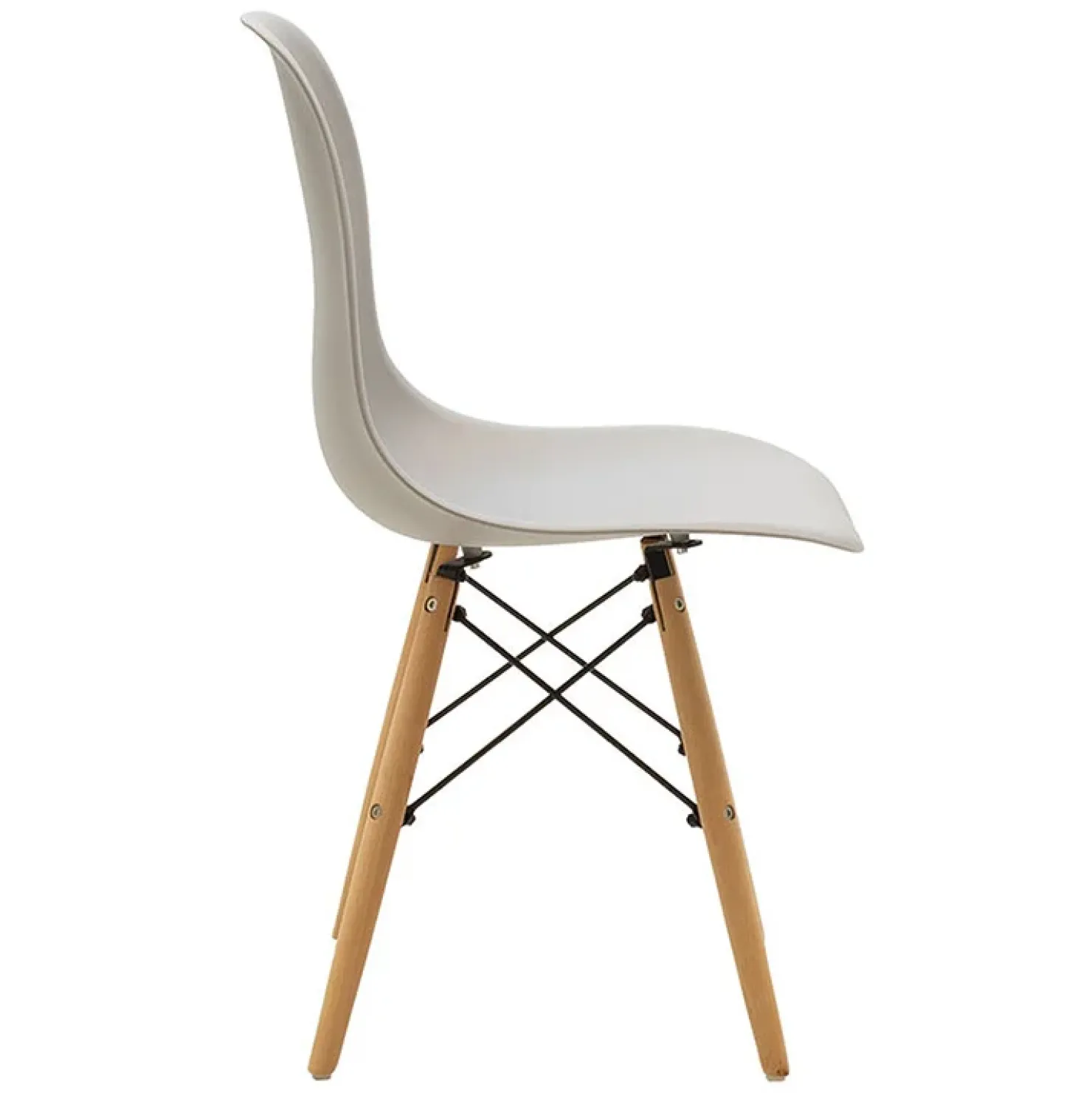 Garnero Arredamenti Sedia da pranzo stile scandinavo in polipropilene gambe legno Efesto Grigio Best