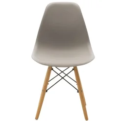 Garnero Arredamenti Sedia da pranzo stile scandinavo in polipropilene gambe legno Efesto Grigio Best