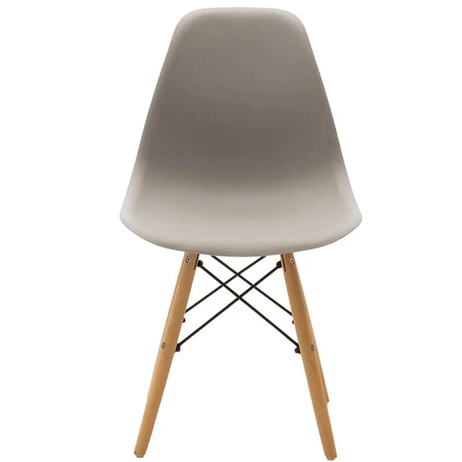 Garnero Arredamenti Sedia da pranzo stile scandinavo in polipropilene gambe legno Efesto Grigio Best